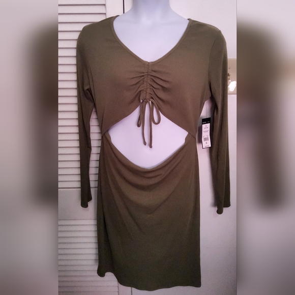 BCBG Olive Long Sleeve Cutout Dress - Picture 1 of 1